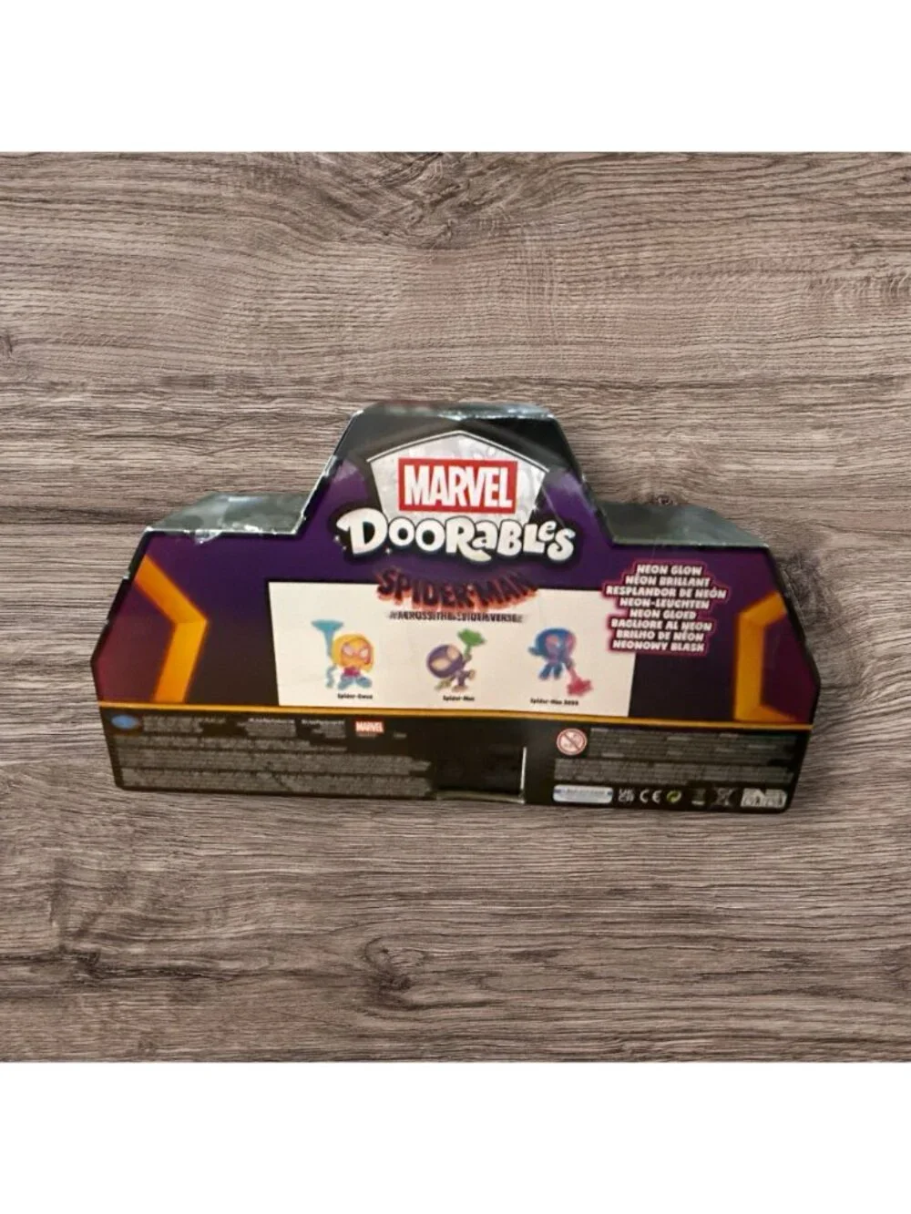 Marvel Doorables Spiderman Across the Spider Verse Collector Set Neon Glow